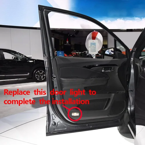 Vista 3 de 2 piezas de proyector LED de proyección de automóvil, luz de sombra de puerta, luz de bienvenida, emblema láser, logotipo, luces de charco