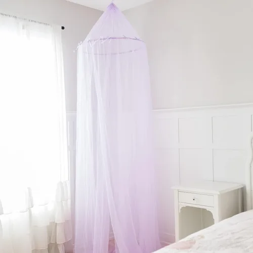 Vista 13 de Jenn & Joos Toldo de cama de princesa sirena para niñas, toldo de cama de mosquitero para cama de tamaño individual/matrimonial/queen, red de cama