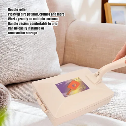 Vista 5 de Cepillo barredora de mesa para alfombras, cepillo para barrendero de sofá, el mango hecho de material de polipropileno es cómodo, fácil de y no se