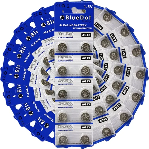 Vista 4 de BlueDot Trading AG13 batería de botón LR44, BDT-AG13-10, 1, 1