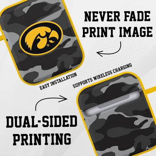 Vista 3 de AFFINITY BANDS Iowa Hawkeyes Camo HDX - Funda compatible con Apple AirPods Gen 1 y 2