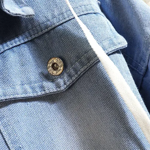 Vista 2 de KPOP Skz - Chaqueta de mezclilla con capucha para mujer y hombre