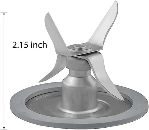 Vista 6 de Cuchilla de hielo de alta calidad, compatible con licuadora osterizadora y piezas de repuesto Oster Blender, incluye 1 junta de licuadora..
