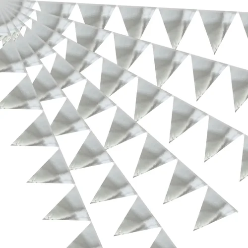 Vista 32 de Banderín de camuflaje de 49 pies, banderas triangulares de camuflaje del ejército para decoraciones de fiesta de cumpleaños