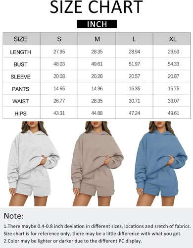 Vista 5 de AUTOMET Conjunto de 2 piezas para mujer, sudadera con capucha de gran tamaño, conjunto de ropa casual para otoño, ropa de moda
