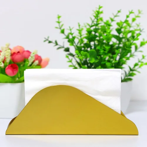 Vista 6 de Vertical Stainless Steel Napkin Holder Gold Freestanding Tissue Dispenser Sturdy Napkin Storage Rack for Restaurant Table and Home Kitchen Use