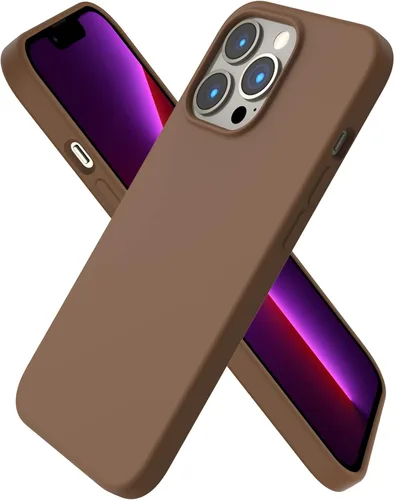 Vista 26 de ORNARTO Funda compatible con iPhone 13 Pro 6.1, silicona líquida delgada de 3 capas de goma de gel suave cubierta completa de 6.1 pulgadas, azul