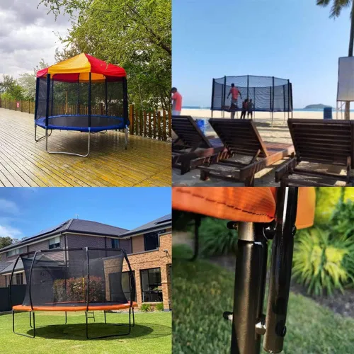 Vista 5 de Paquete de 12 tornillos para trampolín de 0.315 in x 3.701 in, tornillos de acero para trampolín, piezas de repuesto para trampolín, accesorios