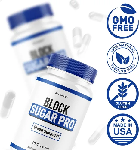 Vista 5 de Block Sugar Pro - Cápsulas oficiales BlockSugar Pro, píldoras de apoyo de suplemento SugarPro de bloque natural, fórmula avanzada, reseñas