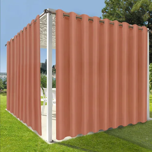 Vista 19 de OutdoorLines Cortinas impermeables para interiores y exteriores para patio – Panel de cortina de privacidad y bloqueo solar con ojales, resistente a