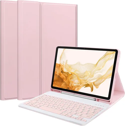 Vista 41 de Funda de teclado para Samsung Galaxy Tab S6 Lite de 10.4 pulgadas 2024/2022/2020, funda protectora Magentic con soporte para S-Pen y teclado Negro