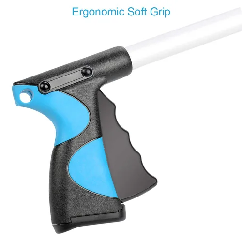 Vista 3 de Herramienta de agarre para recoger, recogedor superior plegable de 32 pulgadas, herramienta de alcance para recoger garras de basura, recogedor