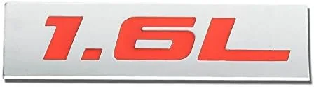 Vista 74 de Emblema adhesivo negro/cromo, con números, de aleación de aluminio, para parachoques y guardabarros de auto, Rojo