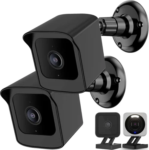 Vista 8 de PEF Soporte para todos los nuevos Wyze Cam V4 y V3, cubierta protectora resistente a la intemperie y soporte de pared ajustable de 360 grados