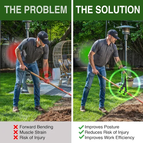 Vista 4 de Reach Right Accesorio de mango universal para pala de nieve, desbrozadora, cortahilos, rastrillo y más Accesorio ergonómico versátil que ahorra