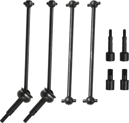 Vista 3 de ShareGoo 144001 - Eje de transmisión CVD de metal, diferencial, eje de rueda compatible con WLtoys 144001 1/14 RC Car (negro)