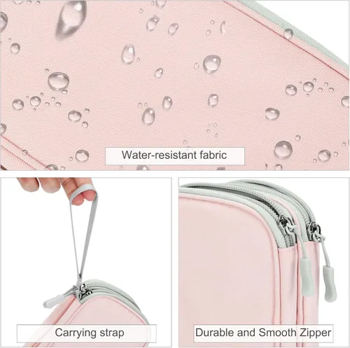 Vista 159 de FYY Organizador para accesorios electrónicos, para viajes, para cables, celular y cargadores, estuche portátil, impermeable, doble capa, bolsa