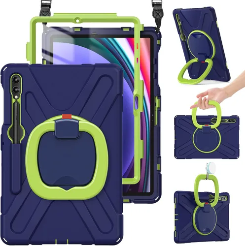 Vista 14 de BRAECN Funda para Samsung Galaxy Tab S10+/S9 FE+/S9+ Plus de 12.4 pulgadas, funda de silicona resistente con protector de pantalla, soporte para S