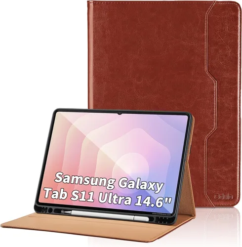Vista 75 de Funda para Samsung Galaxy Tab A7 de 10,4 pulgadas 2020 (SM-T500/T505/T507) - Funda de piel sintética con función atril y bolsillo, función de Azul