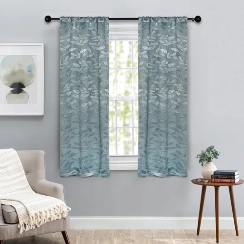 Vista 155 de Superior Cortinas opacas, oscurecimiento de la habitación para dormitorio, bloqueo solar, térmicas, cortinas bohemias modernas, colección de hojas