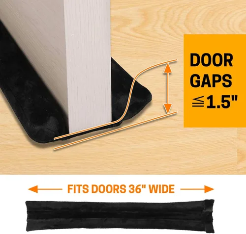 Vista 5 de VISEMAN Tope de Puerta de 36 Pulgadas Bajo la Puerta - Bloqueador de Ruido de Puerta, Tope de Puerta de Doble Cara, Lavable a Máquina