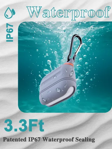 Vista 5 de Funda de silicona para AirPods Pro 3, impermeable, a prueba de golpes, protección contra caídas, carga inalámbrica, diseño plegable de una pieza