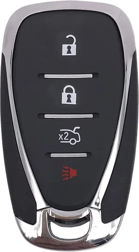 Funda para llavero de automóvil sin llave para Chevy Silverado Cruze Camaro Malibu Equinox Blazer 2017 2018 2019 2020 (negro, 4 botones)
