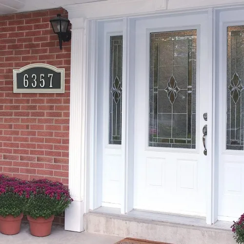 Vista 2 de Distinctions Níquel, 5 Hillman 843285 - Dirección autoadhesiva de 4 pulgadas, cepillado, número