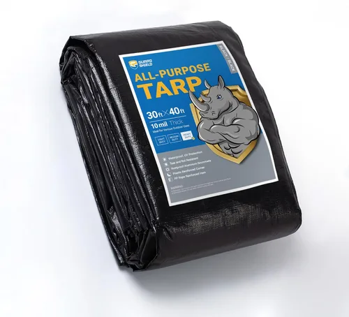 Vista 99 de GUARD SHIELD - Lonas impermeables, de polietileno, cuadradas, gruesas, resistentes a los rayos ultravioleta, con ojales, para exteriores, 12 x 24