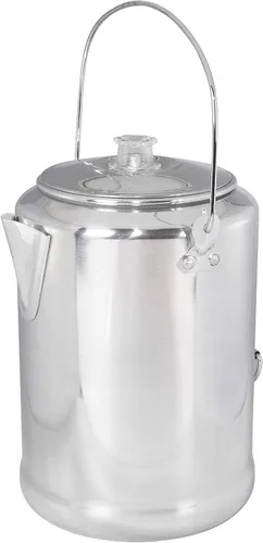 Vista 11 de Cafetera percoladora de aluminio Stansport con asa de alambre