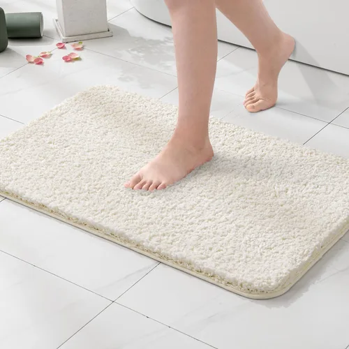 Vista 69 de MIULEE Alfombras de baño negras de microfibra suave y pequeña, 16 x 24