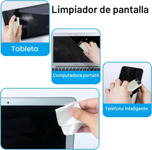 Vista 4 de walrfid Espray limpiador de pantalla para auto, kit de limpieza de niebla de pantalla táctil electrónica para TV, laptop, iPad, iPhone, teléfono