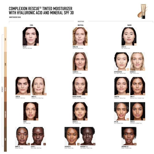 Vista 9 de bareMinerals Complexion Rescue - Hidratante tintado para rostro con SPF 30, protector solar mineral tintado vegano hidratante con ácido hialurónico