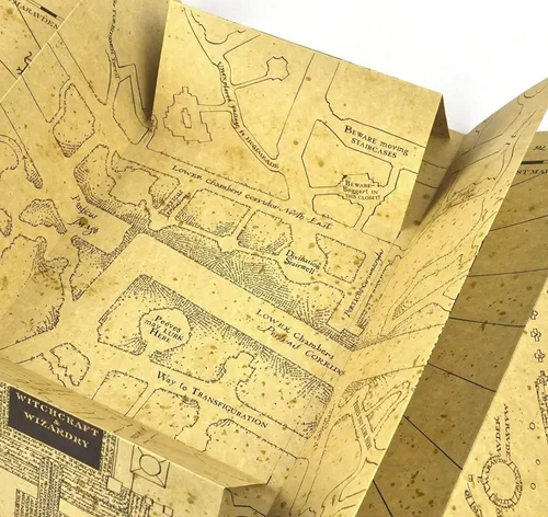 Vista 4 de Noble Collection - Harry Potter Réplica 1/1 Mapa del Merodeador
