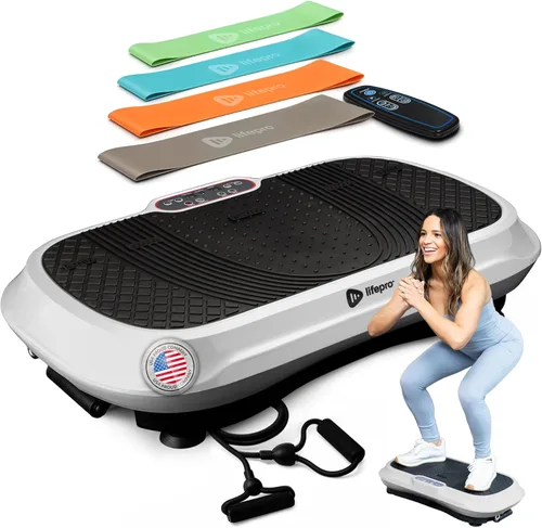 Vista 14 de LifePro Waver - Máquina de ejercicios de placa vibratoria para drenaje linfático, activación muscular, plataforma vibratoria de entrenamiento