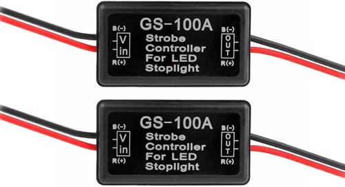 iBrightstar - Módulo controlador intermitente estroboscópico de 9 a 30 V para luz de freno LED, montaje en alto/tercera luz de freno, paquete de 2
