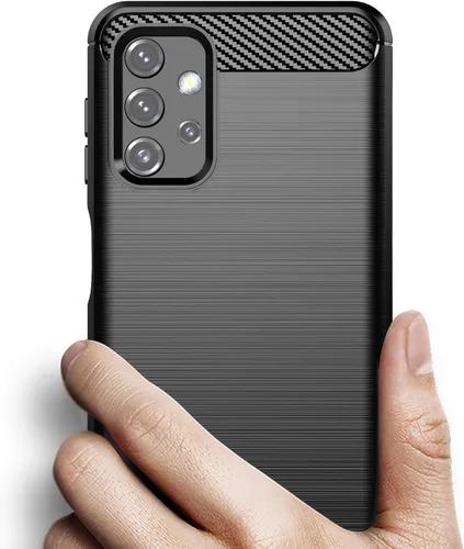 Vista 3 de Osophter Funda para Galaxy A32 5G, Galaxy M32 5G Funda de absorción de golpes Flexible TPU Caucho Protector para Samsung Galaxy A32 5G (negro)