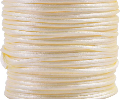 Vista 118 de KONMAY - Cuerda de nailon satinado de seda, 45.72 metros, 0.8mm cola de rata, para nudos chinos, Kumihimo, abalorios, macramé, joyería, Verde manzana