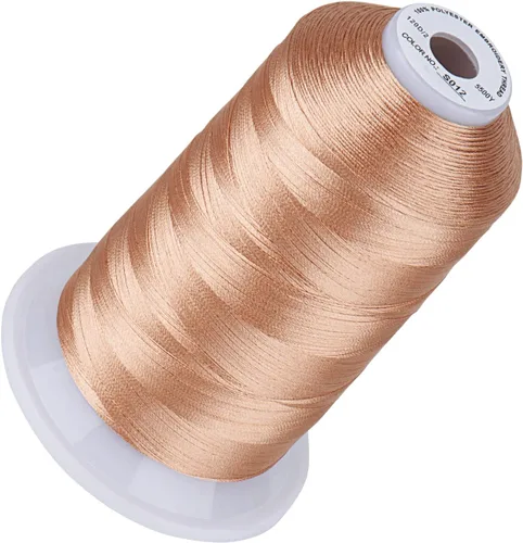 Vista 106 de Simthread 5500 yardas de hilo de bordar, 5000M de alto rendimiento 40WT 100% poliéster – 170+ colores vívidos, clasificado de alta velocidad