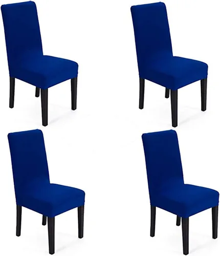 Vista 8 de Funda protectora para silla de comedor lavable extraíble y elástica de tela de elastano
