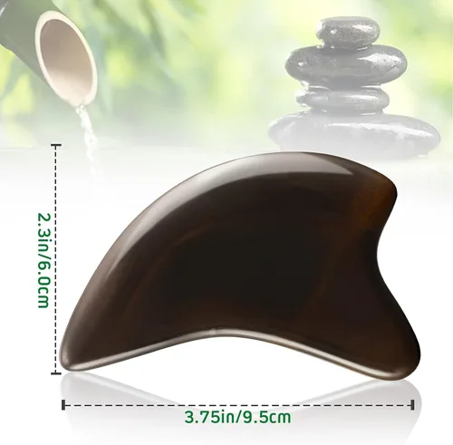Vista 5 de Bian Stone Gua Sha Herramientas Faciales Raspar Masaje Cara Guasha Junta Raspar Placa