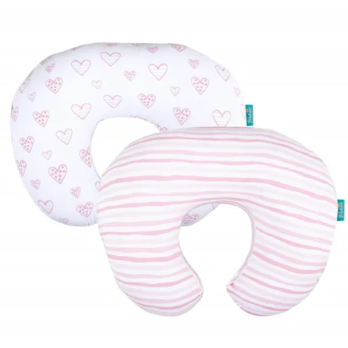 Vista 6 de Juego de 2 fundas de almohada de lactancia compatibles con almohada Boppy, 100% algodón jersey con cremallera grande, súper suave, transpirable