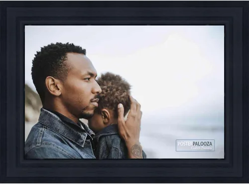 Vista 9 de Poster Palooza 3x3 Inch Contemporary Black Complete Wood Square Picture Frame with UV Acrylic Plexiglass, Foam Board Backing & Hardware Included