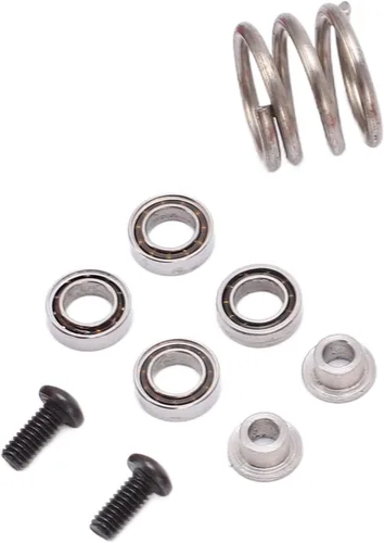 Vista 5 de Dilwe Kit de nudillos de dirección RC, conjunto de dirección de aleación de aluminio RC compatible con LC RACING 1/14 WLToys 1/14 144001 124018