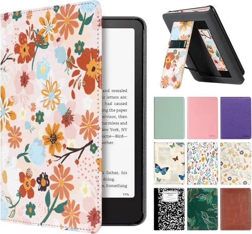 Vista 105 de CoBak Funda inteligente para Kindle Paperwhite de 6.8" de 11ª generación 2021 con función de encendido automático, ligera, delgada, de piel **Salvia