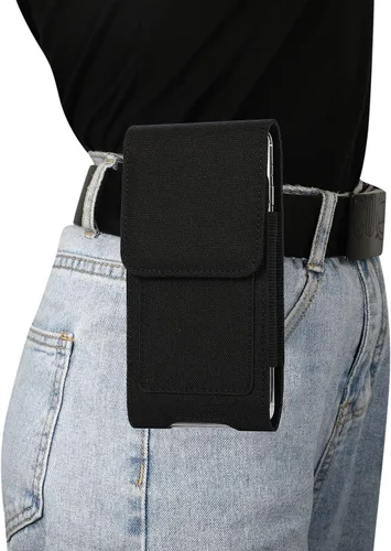 Vista 7 de Funda de nailon extra grande para teléfono celular con clip para cinturón para Samsung Galaxy S21 Ultra S22 Ultra S23 Ultra A05 A14 A04e A23 A13