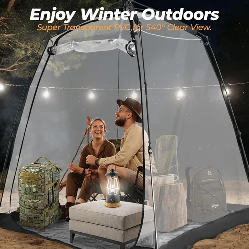 Vista 4 de All Weather Proof Pod Pop Up Bubble Tent for 3-8 People, Large Oversize Dome House, Cold Protection Camping Tent, Winter Instant Igloo for Outdoor
