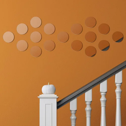 Vista 7 de Jetec 25 espejos redondos pequeños para manualidades, azulejos redondos adhesivos para centros de mesa, pared del hogar, bricolaje