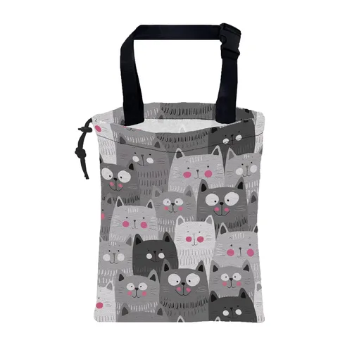 Vista 10 de Bolsa de basura para automóvil, diseño abstracto de mármol dorado con cordón ajustable, bolsa de basura para colgar para asiento trasero con hebilla