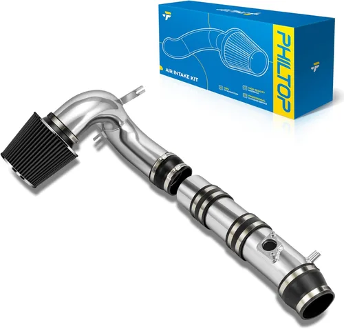 Vista 43 de PHILTOP Kit de sistema de admisión de aire frío de 2.5" compatible con Honda Civic 2001 2002 2003 2004 2005 1.7L L4, alto rendimiento, azul